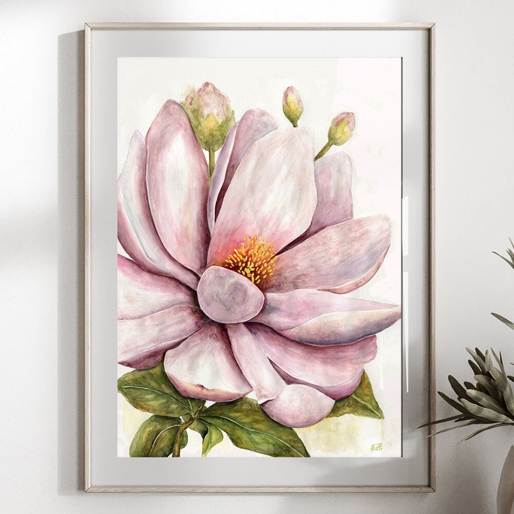 Southern Magnolia Art Print, Florals, Flower Prints, Frame Yourself